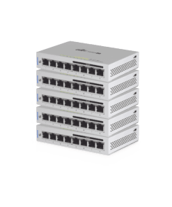 US860W5 - US860W5-UBIQUITI NETWORKS - Kit de 5 Switch UniFi Administrable de 8 puertos (4 Gigabit PoE 802.3af y 4 Gigabit ethernet) - Relematic.mx - US860W5-h