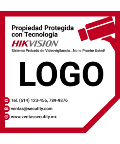 CALCCTV/15 - CALCCTV/15-HIKVISION - Calcomanías Propiedad Protegida Videovigilancia (Paquete con 15) - Relematic.mx - CALCCTV15-h