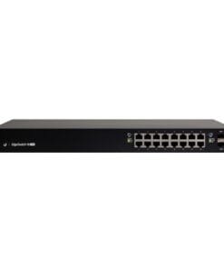 ES-16-150W - ES-16-150W-UBIQUITI NETWORKS-Switch EdgeMAX Administrable de 16 Puertos Gigabit con PoE+/PoE Pasivo 24V + 2 Puertos SFP, 150 W - Relematic.mx - ES16150W