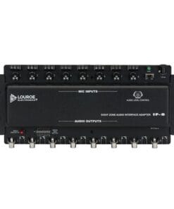IF-8 - IF-8-LOUROE ELECTRONICS-Interfaz de audio LOUROE de 8 zonas para micrófonos, proporciona alimentación , control de ganancia y facilita la conexión entre micrófonos y cámaras. - Relematic.mx - IF8