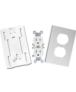 INKA-100-DUPLEX - INKA-100-DUPLEX-THORSMAN-Contacto eléctrico doble, soporte y tapa de PVC auto extinguible y aluminio, universal (8191-10200) - Relematic.mx - IKA100DUPLEX