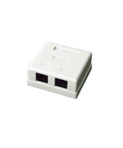 LP-WP-6035 - LP-WP-6035-LINKEDPRO BY EPCOM-Caja de pared con 2 puertos, incluye 2 jacks UTP Cat5e Keystone - Relematic.mx - LPWP6035det