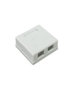 LP-WP-6037 - LP-WP-6037-LINKEDPRO BY EPCOM-Caja de pared con 2 puertos, incluye 2 jacks STP Cat5e Keystone - Relematic.mx - LPWP6037det