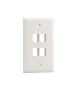 NK4FNEI - NK4FNEI-PANDUIT-Placa de Pared Vertical, Salida Para 4 Puertos Keystone, Color Marfil - Relematic.mx - NK4FNEI