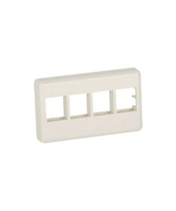 NK4MFIW - NK4MFIW-PANDUIT-Placa de Pared Para Mueble Modular, Salida Para 4 Puertos Keystone, Color Blanco Mate - Relematic.mx - NK4MFIW