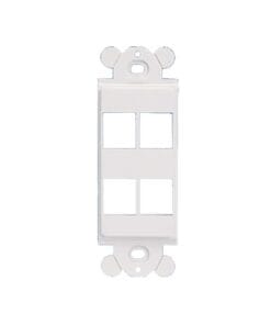NK4RMFWH - NK4RMFWH-PANDUIT-Marco de Módulo Dúplex, Para Placas Frontales Estándar GFCI, Acepta 4 Módulos Keystone, Color Blanco - Relematic.mx - NK4RMFEI-1