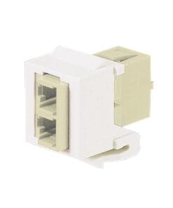 NKDLCMWH - NKDLCMWH-PANDUIT-Módulo Acoplador LC Duplex, para Fibra Óptica Multimodo OM1/OM2, Tipo Keystone, Color Blanco - Relematic.mx - NKDLCMIW-1