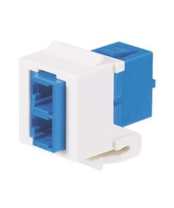 NKDLCMZWH - NKDLCMZWH-PANDUIT-Módulo Acoplador LC Duplex, para Fibra Óptica Monomodo OS1/OS2, Tipo Keystone, Color Blanco - Relematic.mx - NKDLCMZIW-1