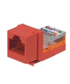 NK5E88MRDY - NK5E88MRDY-PANDUIT-Conector Jack Estilo Leadframe, Tipo Keystone, Categoría 5e, de 8 posiciones y 8 cables, Color Rojo - Relematic.mx - NKNK5E88MRDY