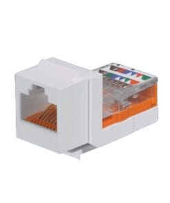 NK5E88MWHY - NK5E88MWHY-PANDUIT-Conector Jack Estilo Leadframe, Tipo Keystone, Categoría 5e, de 8 posiciones y 8 cables, Color Blanco - Relematic.mx - NKNK5E88MWHY