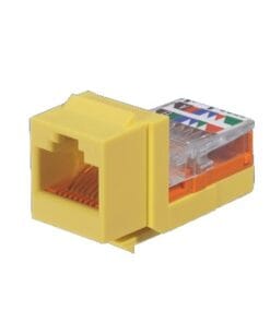 NK5E88MYLY - NK5E88MYLY-PANDUIT-Conector Jack Estilo Leadframe, Tipo Keystone, Categoría 5e, de 8 posiciones y 8 cables, Color Amarillo - Relematic.mx - NKNK5E88MYLY