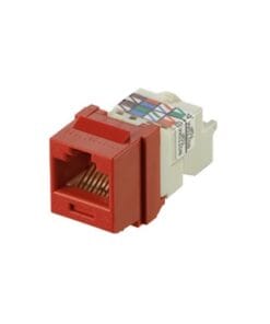 NK6TMRD - NK6TMRD-PANDUIT-Conector Jack Estilo TP, Tipo Keystone, Categoría 6, de 8 posiciones y 8 cables, Color Rojo - Relematic.mx - NKNK6TMRD