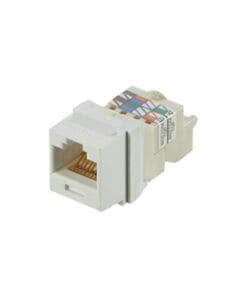 NK6TMWH - NK6TMWH-PANDUIT-Conector Jack Estilo TP, Tipo Keystone, Categoría 6, de 8 posiciones y 8 cables, Color Blanco - Relematic.mx - NKNK6TMWH