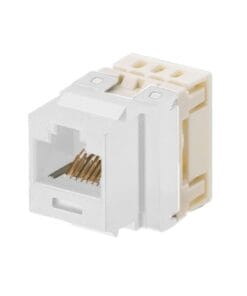 NKP5E88MWH - NKP5E88MWH-PANDUIT-Conector Jack Estilo 110 (de Impacto), Tipo Keystone, Categoría 5e, de 8 posiciones y 8 cables, Color Blanco - Relematic.mx - NKP5E88MEI-1