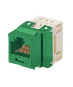 NKP5E88MGR - NKP5E88MGR-PANDUIT-Conector Jack Estilo 110 (de Impacto), Tipo Keystone, Categoría 5e, de 8 posiciones y 8 cables, Color Verde - Relematic.mx - NKP5E88MGR