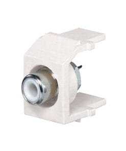 NKRSMWIWY - NKRSMWIWY-PANDUIT-Conector RCA Tipo Keystone, con RCA para Soldar Color Blanco, Módulo Blanco Mate - Relematic.mx - NKRSMWEIY