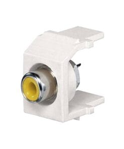 NKRSMYEIY - NKRSMYEIY-PANDUIT-Conector RCA Keystone, con RCA para Soldar Color Amarillo, Módulo Marfil - Relematic.mx - NKRSMYEIY