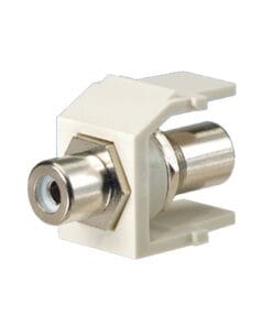 NKRTMWIW - NKRTMWIW-PANDUIT-Conector RCA Keystone, con Conector de Paso RCA Blanco, Módulo Blanco Mate - Relematic.mx - NKRTMWEI-1