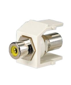 NKRTMYWH - NKRTMYWH-PANDUIT-Conector RCA Keystone, con Conector de Paso RCA Amarillo, Módulo Blanco - Relematic.mx - NKRTMYE-2