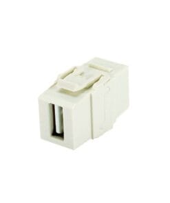 NKUSBAAIW - NKUSBAAIW-PANDUIT-Módulo Acoplador USB 2.0, Hembra a Hembra, Tipo Keystone, Color Blanco Mate - Relematic.mx - NKUSBAAIW