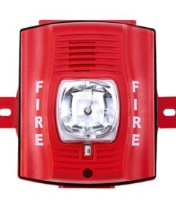 P2R-K - P2R-K-SYSTEM SENSOR-Sirena con Lámpara Estroboscópica / para Exterior / a 2 Hilos / Montaje en Pared / 12 o 24 Vcd / Configuración Estroboscópica Seleccionable / Texto en Inglés / Incluye Caja de Montaje / Color Rojo - Relematic.mx - P2RK