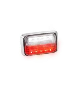 QL-64-SF-CRC - QL-64-SF-CRC-FEDERAL SIGNAL-Luz de advertencia Quadraflare LED con flasher integrado y mica transparente, en combinación de colores rojo y claro. - Relematic.mx - QL64SFCRCdet