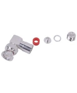 RFB-1110-C-04 - RFB-1110-C-04-RF INDUSTRIES,LTD-Conector BNC Macho en Ángulo Recto de Rosca para LMR-195, RG-58/U, RG-142/U, Plata/Oro/Teflón. - Relematic.mx - RFB1110C04