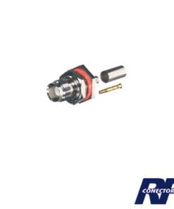 RFT-1212 - RFT-1212-RF INDUSTRIES,LTD-Conector TNC Hembra Hermético, montaje Trasero, D plano. - Relematic.mx - RFT1212det