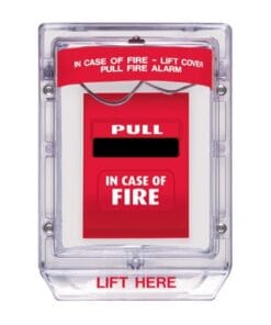 STI-1200 - STI-1200-STI-Cubierta Protectora Serie Stopper II® De Policarbonato, Montaje Empotrado, Texto en Inglés - Relematic.mx - STI1200