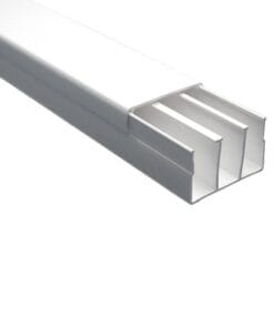 TEK-62-ST - TEK-62-ST-THORSMAN-Canaleta sin troquel con tapa color blanco de PVC auto extinguible, 40 x 62 tramo 2.5m (6301-01251) - Relematic.mx - TEK62ST