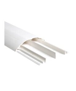 DMC-4FT - DMC-4FT-THORSMAN-Ducto media caña color blanco de dos vias, de PVC auto extinguible,  90.5 x 19.7 x 1220mm (9400-01250) - Relematic.mx - THDMC4FT_det