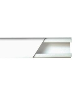 TMK-1720 - TMK-1720-THORSMAN-Canaleta color blanco de PVC auto extinguible de una vía, 20 x 17 tramo 2.5m (5201-01250) - Relematic.mx - TMK1720