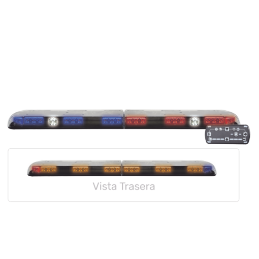 VTG48-RBA - VTG48-RBA-ECCO-Barra de luces Vantage Ultra Brillante con 64 poderosos LEDs última generación, color Rojo/Azul y Barra de Control de Trafico - Relematic.mx - VTG48RBA-h
