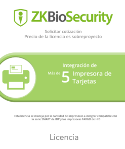 ZK-BS-CP-PRJ - ZK-BS-CP-PRJ-ZKTECO - Licencia para ZKBiosecurity para integracion para mas de 5 impresoras de tarjetas - Relematic.mx - ZKBSCPPRJ-h