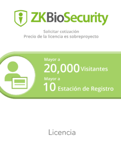 ZK-BS-VIS-PRJ - ZK-BS-VIS-PRJ-ZKTECO - Licencia para ZKBiosecurity permite la gestion de una cantidad mayor a 20 mil visitantes y 10 estaciones de registro - Relematic.mx - ZKBSVISPRJ-h