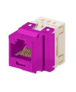 NK688MVL - NK688MVL-PANDUIT-Conector Jack Estilo 110 (de Impacto), Tipo Keystone, Categoría 6, de 8 posiciones y 8 cables, Color Violeta - Relematic.mx - NKP5E88MVL