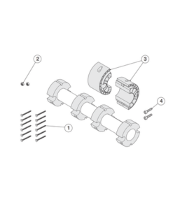 001-G06803-CAME-Junta telescópica e inserto suplementario para enganche de mástil. Accesorio para GARD8