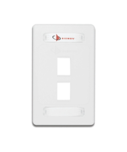 10GMX-FPS02-02B - 10GMX-FPS02-02B-SIEMON-Placa de Pared Modular 10G MAX de 2 Salidas, Color Blanco, Versión Bulk (Sin Empaque Individual) - Relematic.mx - 10GMXFPS0202B-p