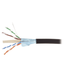 9A6O4-A5-01AR1A-SIEMON-Bobina de Cable Blindado F/UTP de 4 Pares, Para Exterior con Gel, Cat6A (23 AWG), Industrial para Climas Extremos, Enterrado Directo, Color Negro, 305 Metros (1000 Pies)