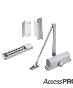 ACCESSKIT600N - ACCESSKIT600N-ACCESSPRO-Kit para control de acceso incluye Chapa magnética de 600Lbs / Montajes L y Z / Cierra puerta para 45-65Kg. - Relematic.mx - ACCESSKIT600N-p