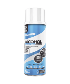 ALCOHOLS - ALCOHOLS-SILIMEX-Alcohol Isopropilico en Aerosol para limpieza de equipos de vídeo, fibra óptica, cómputo, y equipo telefónico 250 ml - Relematic.mx - ALCOHOLS-p