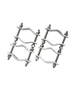 ANTC-482-TELEWAVE, INC-Juego de Dos Abrazaderas Dobles para Mástiles de 3.8 a 8.9 cm, con Separación entre centros de 12 cm.