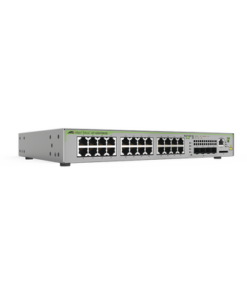 AT-GS970M/28PS-10-ALLIED TELESIS-Switch PoE+ Administrable CentreCOM GS970M, Capa 3 de 24 Puertos 10/100/1000 Mbps + 4 SFP Gigabit, 370 W