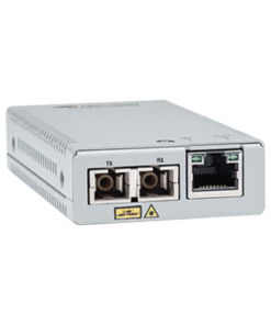 AT-MMC2000/SC-960-ALLIED TELESIS-Convertidor de medios Gigabit Ethernet a fibra óptica, conector SC, multimodo (MMF), distancia de 220 hasta 500 m, con fuente de alimentación multi-región