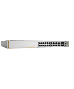 AT-X530-28GPXM-10-ALLIED TELESIS-Switch PoE+ Stackeable Capa 3, 20 puertos 10/100/1000 Mbps + 4 x 100M/1G/2.5/5G-T + 4 puertos SFP+ 10 G, hasta 740 W, fuente redundante