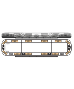 AX39RB10-ECCO-Barra de luces AXIOS de 39" color Rojo/Azul con luces LED de penetración y 2 luces LED callejoneras 