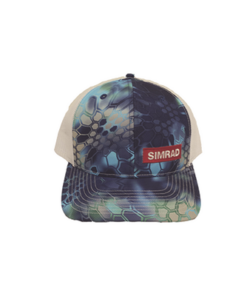 CAPSIMBW-SIMRAD-Gorra color azul y blanco con logo simrad