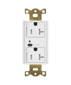 CAR2S20DTRWH-LUTRON ELECTRONICS-Receptáculo inalámbrico Lutron VIVE / 20 A, control inteligente en los 2 conectores.