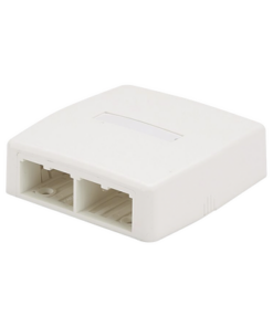 CBXQ4IW-A-PANDUIT-Caja de Montaje en Superficie, Para 4 Módulos Mini-Com, Color Blanco Mate