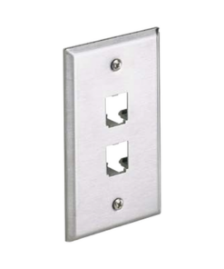 CFP2SY-PANDUIT-Placa de Pared Vertical, de Acero Inoxidable, Salida Para 2 Puertos Mini-Com